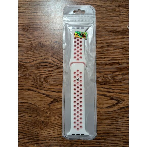 Apple watch band size M/L 42mm white pink New - Picture 1 of 1